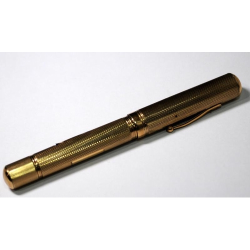 10 - Waterman 552 9ct gold fountain pen. Fully hallmarked. Ideal 2A nib. Gross weight 26.5g. (Ref:1BCE151... 