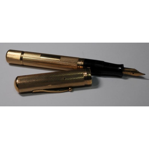 10 - Waterman 552 9ct gold fountain pen. Fully hallmarked. Ideal 2A nib. Gross weight 26.5g. (Ref:1BCE151... 