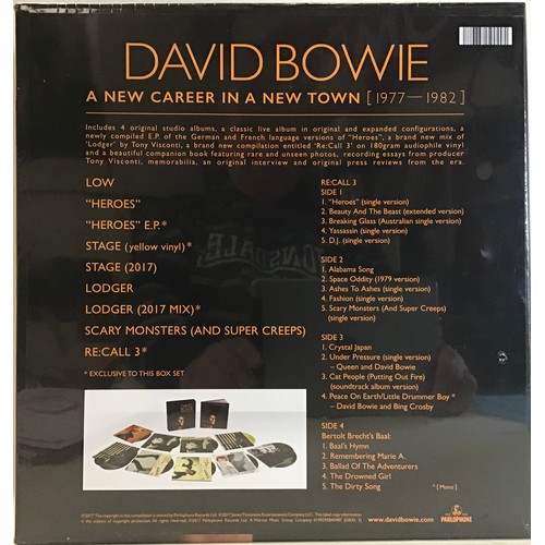 25 - DAVID BOWIE ‘A NEW CAREER IN A NEW TOWN (1977-1982)’ VINYL LP BOX SET NEW & SEALED.   This 13 disc, ... 