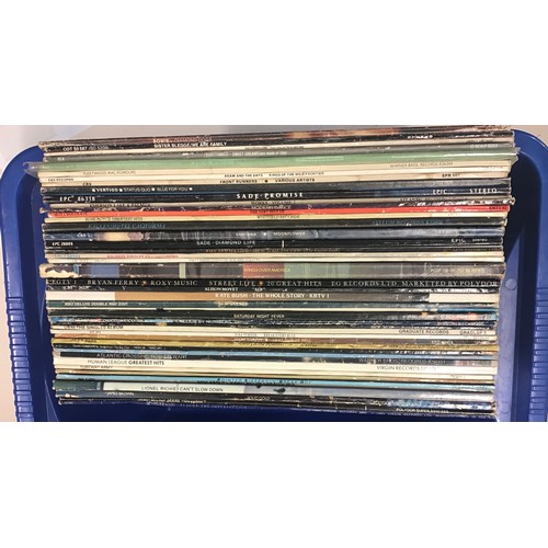 283 - BOX OF VARIOUS ROCK AND POP VINYL LP RECORDS. This collection consists of artists to include - David... 