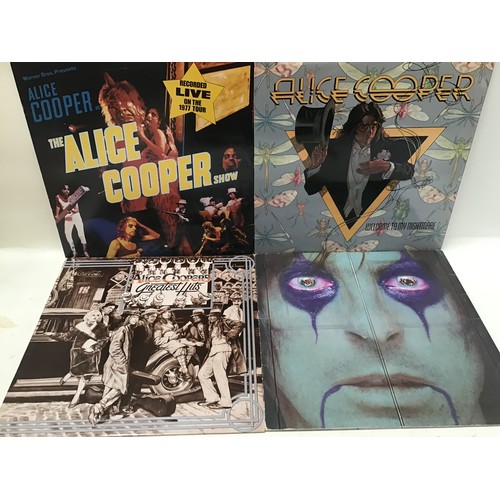 130 - VARIOUS ALICE COOPER ALBUMS. Titles here include - Welcome To My Nightmare - From The Inside - Great... 
