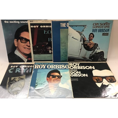 194 - ROY ORBISON VINYL LP RECORDS X 7. Collection of titles here include There Is Only One - Crying - Sin... 