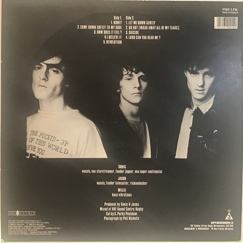 161 - SPACEMEN 3 ‘PLAYING WITH FIRE’ VINYL LP. This is a first press found here in a embossed sleeve on Fi... 