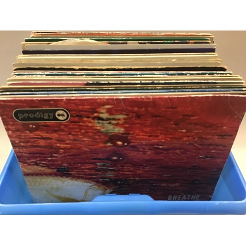 131 - CRATE OF VARIOUS 12” VINYL SINGLES. Artists include - The Prodigy - Snap - Julian Cope - PIL - Tracy... 
