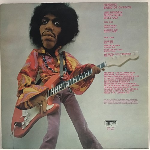 75 - JIMI HENDRIX ALBUM ‘BAND OF GYPSYS’ RARE PUPPET SLEEVE. Album found here in VG+ condition on Track R... 