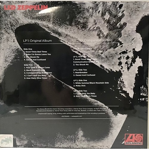 37 - LED ZEPPELIN 1 REMASTERED 180G VINYL. . 3 x 180g Vinyl 12