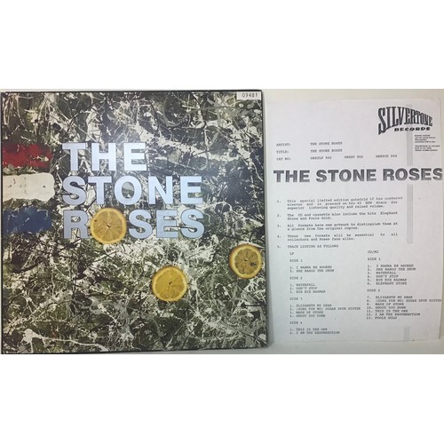 145 - THE STONE ROSES SILVERTONE SELF TITLED LIMITED EDITION NUMBERED ALBUM WITH  PRESS RELEASE. UK Silver... 