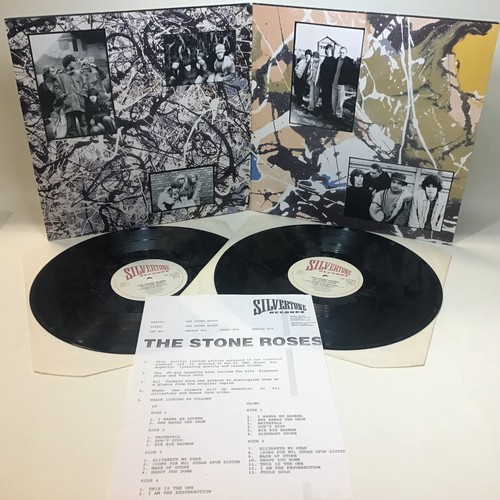145 - THE STONE ROSES SILVERTONE SELF TITLED LIMITED EDITION NUMBERED ALBUM WITH  PRESS RELEASE. UK Silver... 