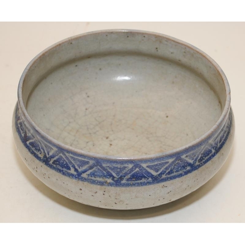 116 - Poole Pottery Carter Stabler Adams EC pattern Transitional Bowl with geometric decoration 6.7