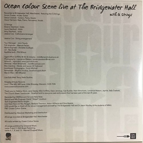 205 - OCEAN COLOUR SCENE LIVE AT BRIDGEWATER HALL WITH Q STRINGS VINYL LP. This double album was released ... 