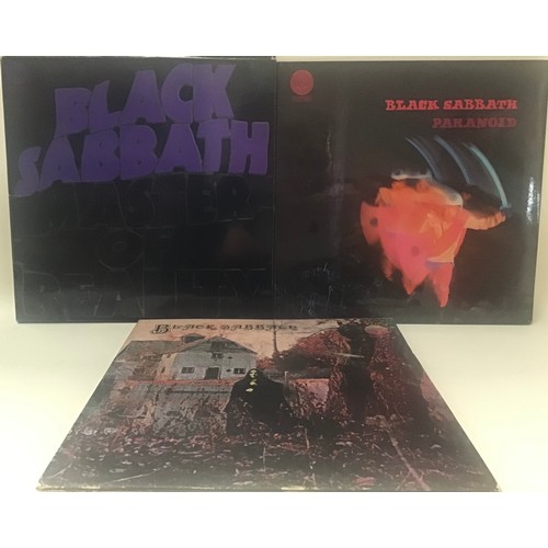 5 - BLACK SABBATH VINYL LP RECORDS X 3. THis set of vinyls are all on the Vertigo spaceship label and in... 