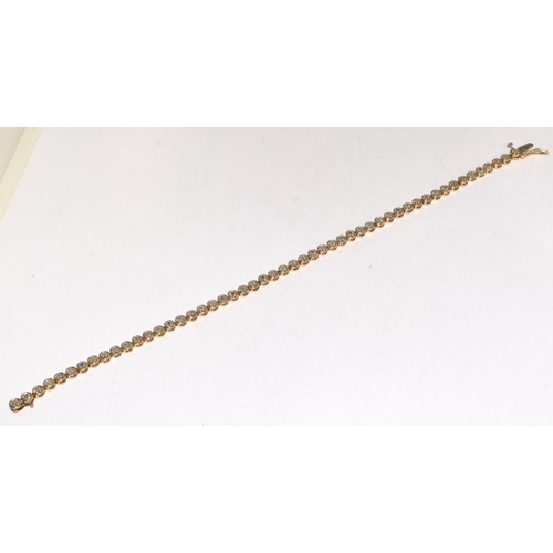 200 - 9ct Gold Diamond Tennis Bracelet