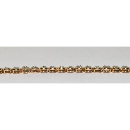 200 - 9ct Gold Diamond Tennis Bracelet