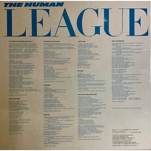 177 - HUMAN LEAGUE ‘DARE’ PICTURE DISC ALBUM.  Original Limited Edition Picture Disc on Virgin Records VP2... 