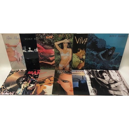124 - 12 VARIOUS ROXY MUSIC VINYL LP RECORDS. Albums here are entitled - For Your Pleasure - Stranded - Co... 