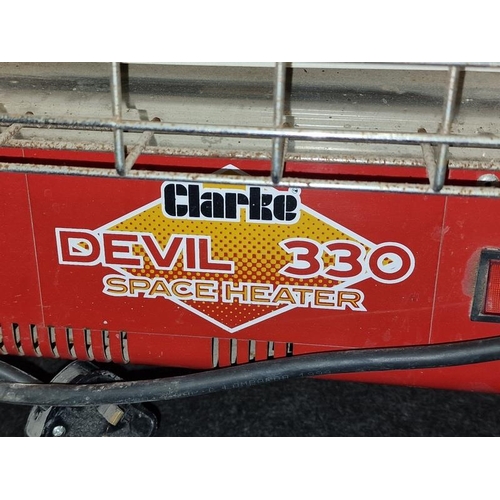 349 - Clarke Devil 330 Space Heater together with some work lights (2).