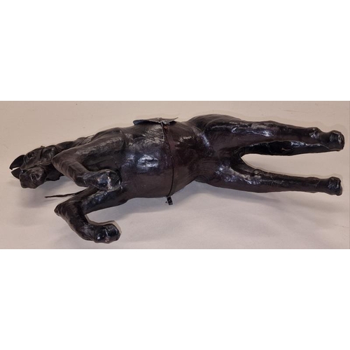 53 - Vintage 1950's leather model of a horse 42cm in length.