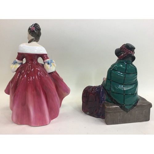 60 - 2 x Royal Doulton Figurines Silks and Ribbons HN2017 and Southern Belle