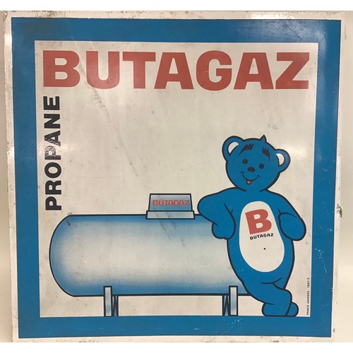 101 - A double sided Butagaz sign 55x55cm.