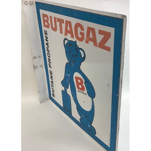 101 - A double sided Butagaz sign 55x55cm.