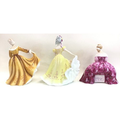 65 - 3 x Royal Doulton Figurines Ninette, Kirsty, and Victoria