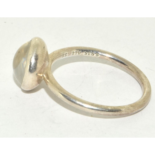 217 - 925 silver Pandora ring possible moonstone size Q