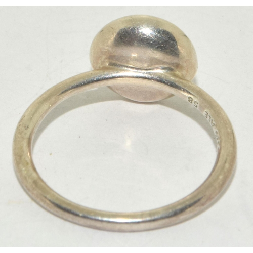 217 - 925 silver Pandora ring possible moonstone size Q