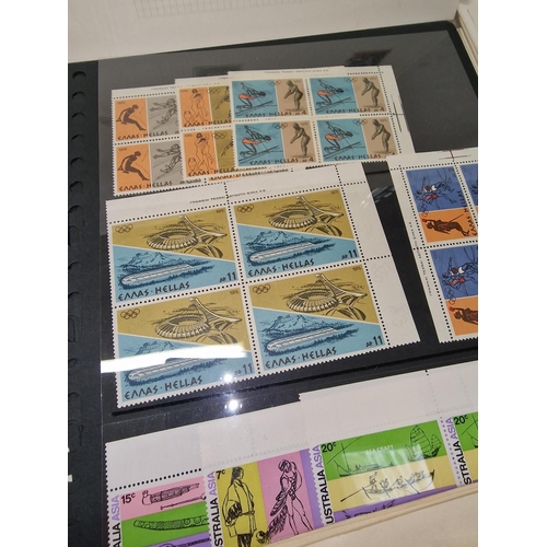 33 - Folder of stamps on album pages from Greece, Italy and Norway. Used and mint.