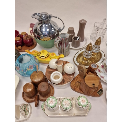 40 - Large collection of mainly cruet sets and other collectables to include vintage Thermos jug and boxe... 