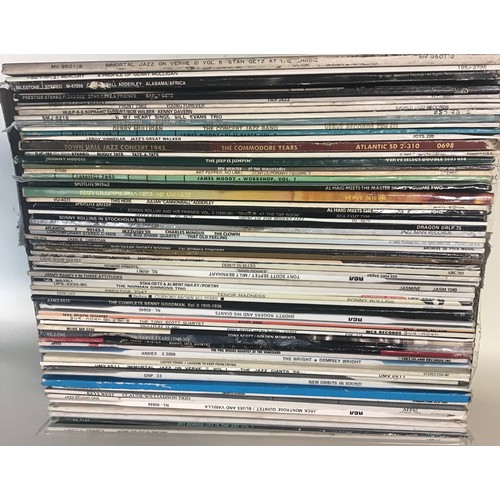 43 - BOX OF VARIOUS JAZZ VINYL LP RECORDS. Some nice gems here to include artist’s -Sonny Rollins Trio - ... 