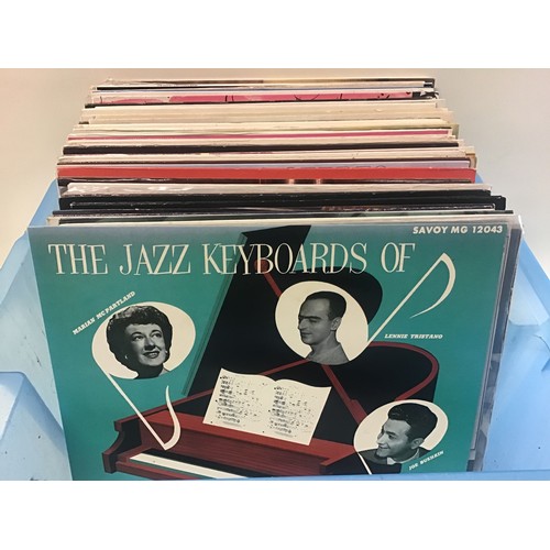 123 - BOX OF VARIOUS RARE JAZZ RELATED VINYL ALBUMS. All found here in Ex conditions. Artists include - Mc... 