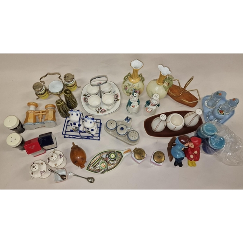 78 - A large collection of mainly cruet sets, some novelty. Various makes and designs.