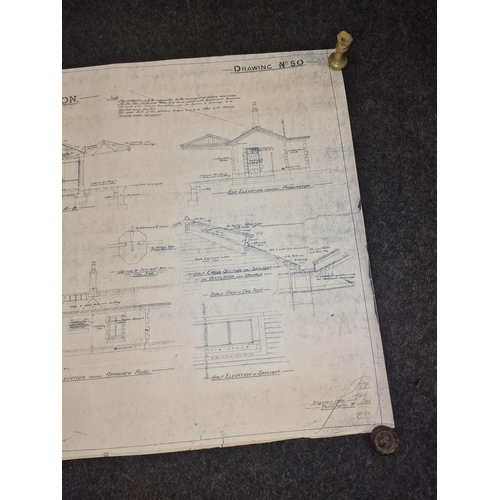 88 - Railway Interest: Original rolled 1936 paper track plans relating to Castle Cary station.