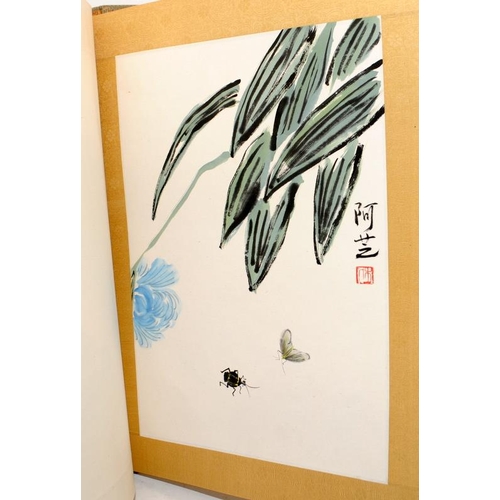 112 - An album of 40 large scale Chinese Rong Baozhai woodblock prints of works by Qi Baishi (1864-1957). ... 