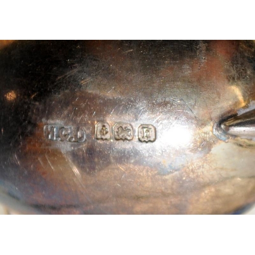 171 - A collection of hallmarked silver items to include a cased set of spoons with coffee bean finials an... 