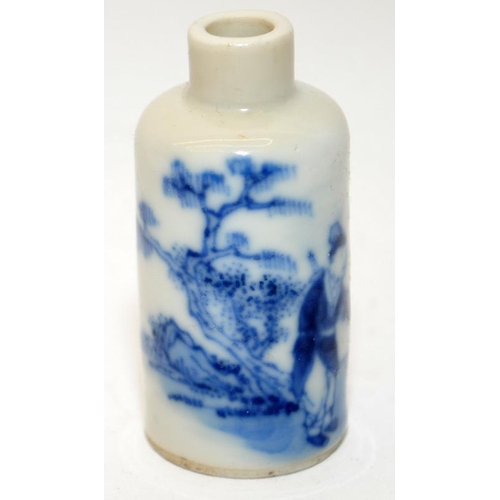 135 - Two Chinese miniature porcelain bottles. 18th C or later, in good condition. 5cms tall.