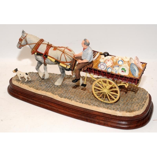 335 - Large Border Fine Arts tableau 'Pot Cart' 218 of 600. Boxed with certificate. 35cms across