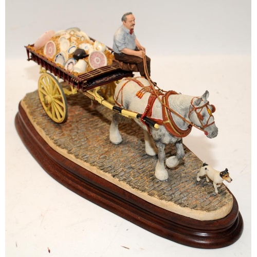 335 - Large Border Fine Arts tableau 'Pot Cart' 218 of 600. Boxed with certificate. 35cms across