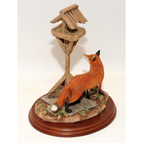 336 - Border Fine Arts tableau featuring a fox from the Country Characters series 'The Scrounger' model re... 