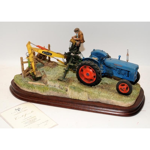 339 - Large Border Fine Arts tableau 'A Day's Work Ditching'. 1578 of 2003. With certificate. 42cms across