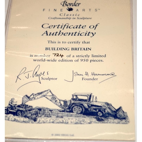 340 - Large Border Fine Arts tableau 'Building Britain'. 724 of 950. Boxed with certificate. 57cms across