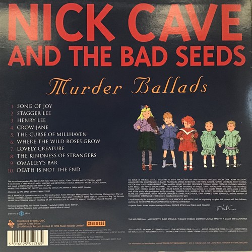 33 - NICK CAVE & THE BAD SEEDS ‘MURDER BALLADS’ LP UNPLAYED. This album is in Ex condition and found here... 