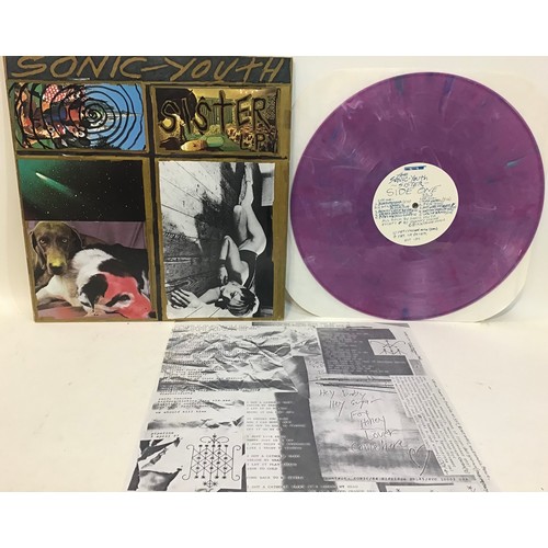 234 - SONIC YOUTH VINYL LP RECORD ‘ SISTER ‘. Rare purple splatter colored variant of Sonic Youth's 1987 L... 