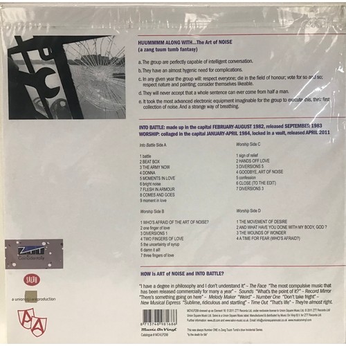 328 - ART OF NOISE ‘INTO BATTLE’ COLOURED VINYL ALBUM. This was released on ZTT Records in 2011 to coincid... 