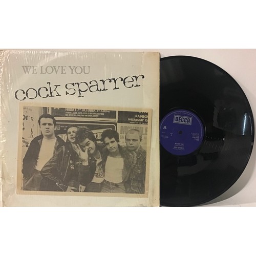 47 - COCK SPARRER ‘WE LOVE YOU/CHIP ON MY SHOULDER’ UK 12” SINGLE. Nice 12” on Decca LFR 13732 from 1977 ... 