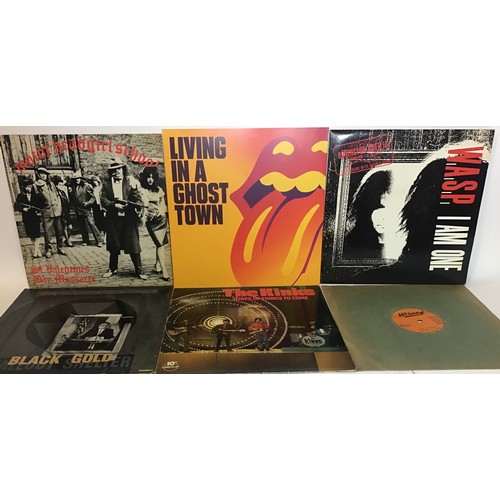 107 - SELECTION OF VARIOUS ROCK RELATED 10” VINYL RECORDS X 6. Artist’s here include - The Kinks - Rolling... 