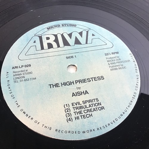 232 - AISHA - ‘HIGH PRIESTESS’  REGGAE/ROOTS VINYL ALBUM. Found here on Ariwa Records from 1987 ARI LP 029... 