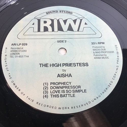 232 - AISHA - ‘HIGH PRIESTESS’  REGGAE/ROOTS VINYL ALBUM. Found here on Ariwa Records from 1987 ARI LP 029... 