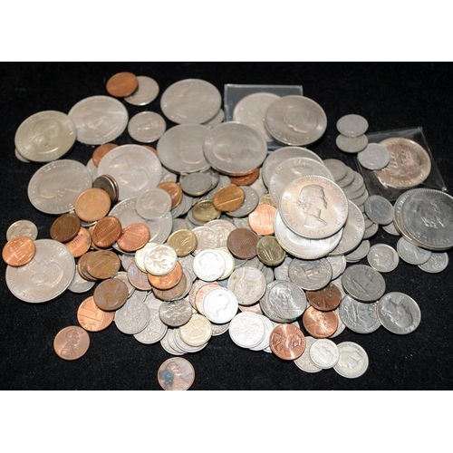 301 - A collection of GB and European coins to include a 1935 rocking horse crown