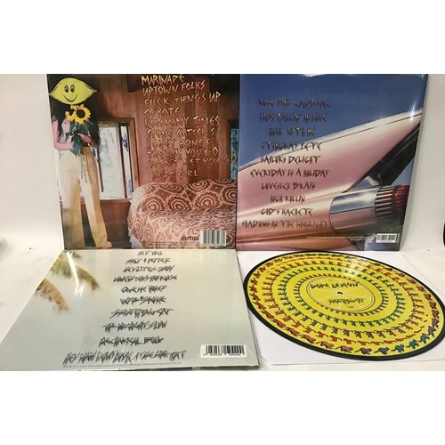 225 - COLLECTION OF 3 DOPE LEMON VINYL LP RECORDS. We find 2 factory sealed copies here of ‘Honeybones’ ‘R... 